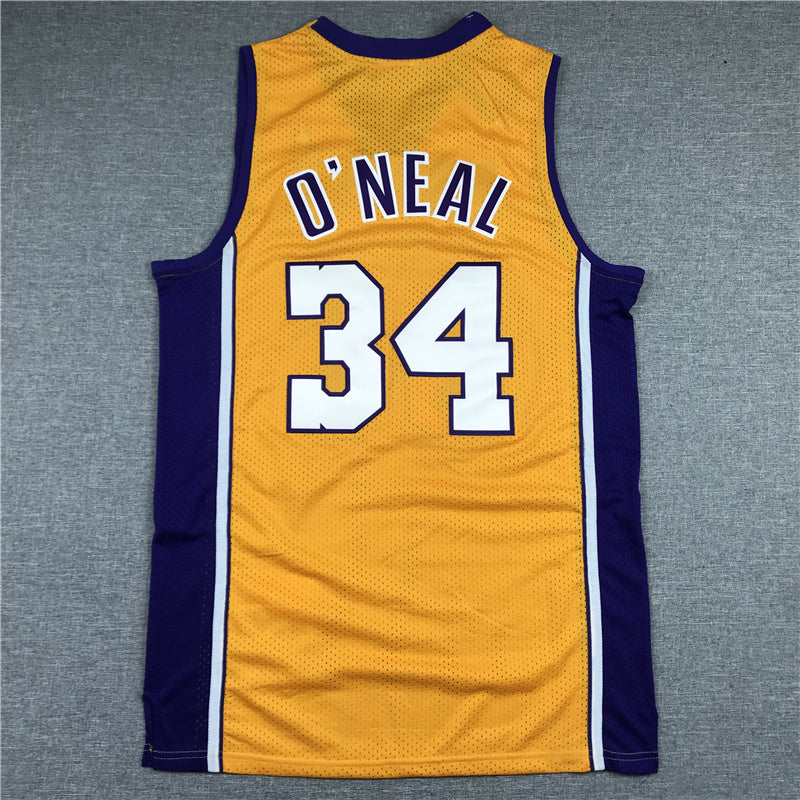 Shaq O'Neal #34 Los Angeles Lakers 1999-00 Throwback Jersey — Embroidered