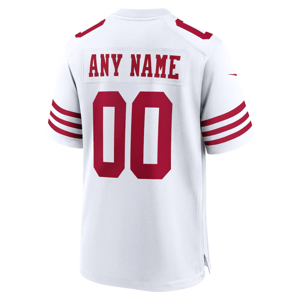 Custom San Francisco 49ers White Game Jersey