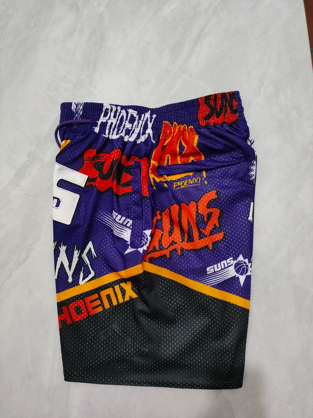 Phoenix Suns Purple Graffiti Pocket Shorts