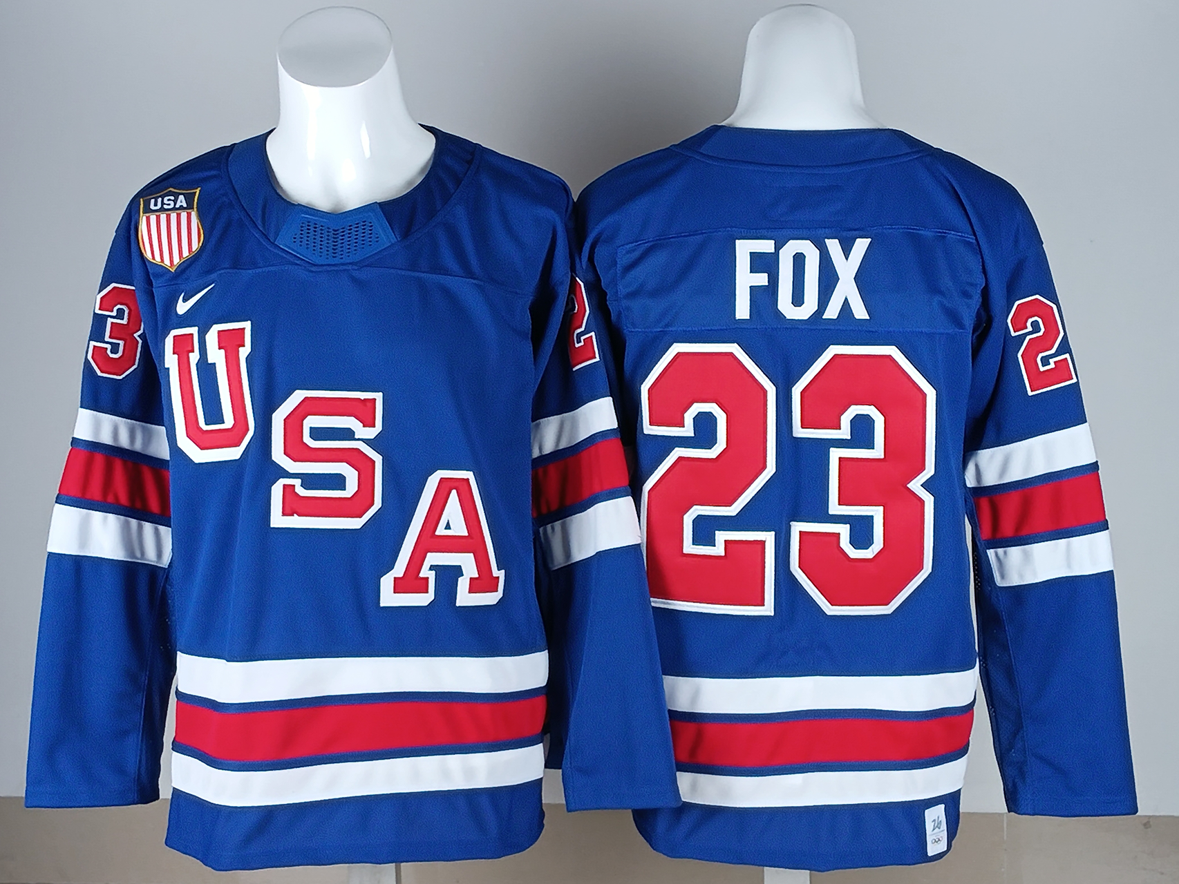 Adam Fox USA 2026 Olympic Home Jersey - Royal
