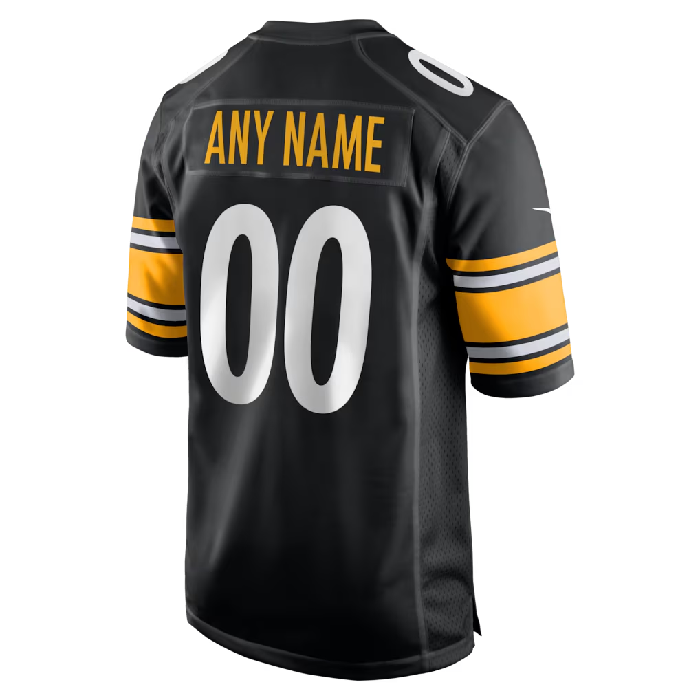 Custom Pittsburgh Steelers Black Game Jersey