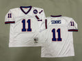 Mens Phil Simms#11 white New York Giants Vintage Throwback Jersey