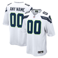 Custom Seattle Seahawks White Game Jersey