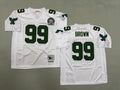Mens Jerome Brown#99 white Philadelphia Eagles Vintage Throwback Jersey