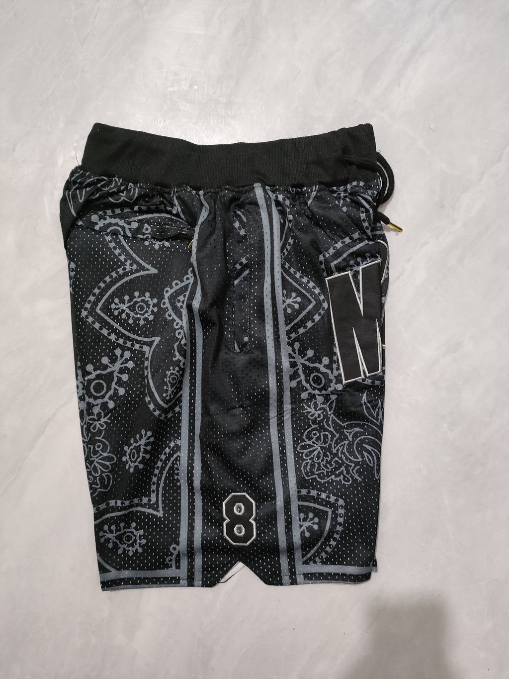 Los Angeles Lakers Black Floral Pocket Shorts