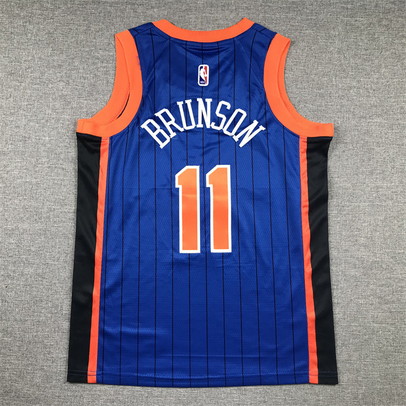 Youth Jalen Brunson New York Knicks #11 City Edition Embroidered Jersey