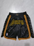 Los Angeles Lakers Black Snakeskin Pocket Shorts