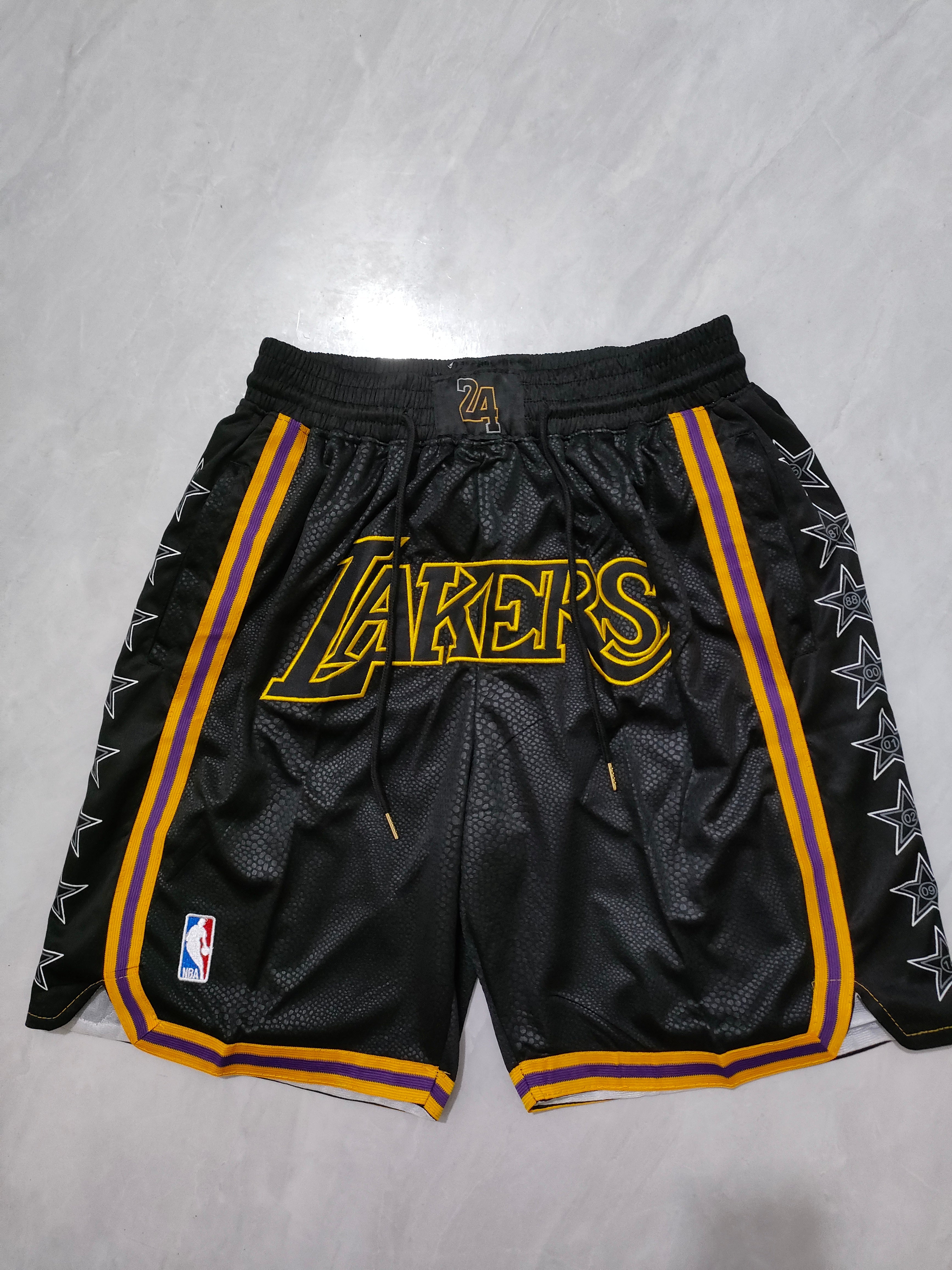 Los Angeles Lakers Black Snakeskin Pocket Shorts