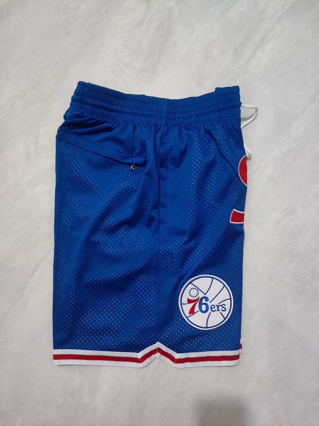 Philadelphia 76ers Blue Retro Pocket Shorts