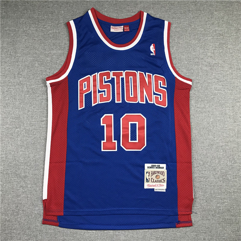 Detroit Pistons Dennis Rodman #10 1988/89 Throwback — Embroidered
