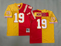 Mens Joe Montana#19 Kansas City Chiefs Vintage Throwback Jersey