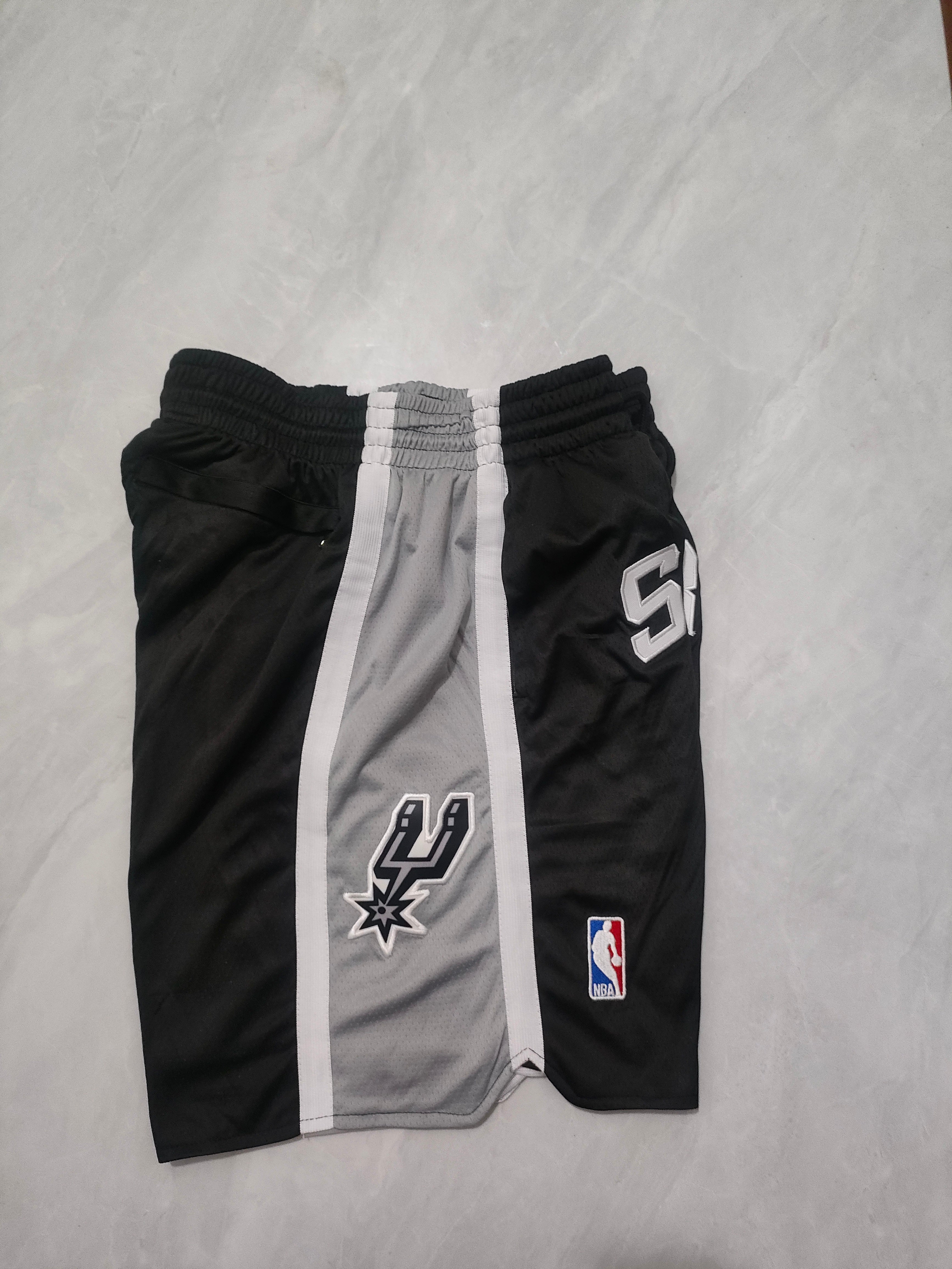 San Antonio Spurs Black Regular Edition Pocket Shorts