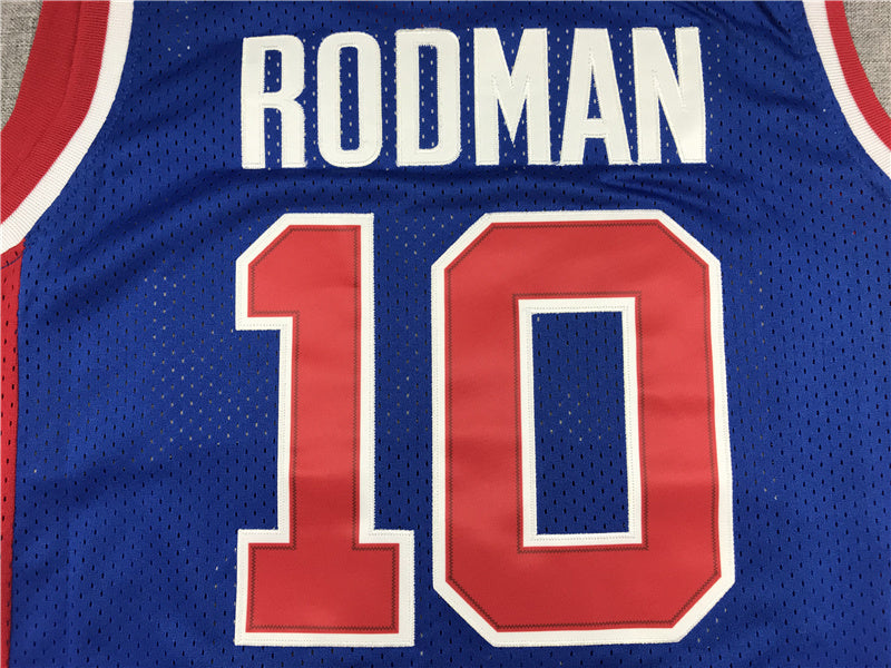 Detroit Pistons Dennis Rodman #10 1988/89 Throwback — Embroidered
