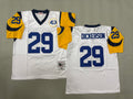 Mens Eric Dickerson#29 white Los Angeles Rams Vintage Throwback Jersey