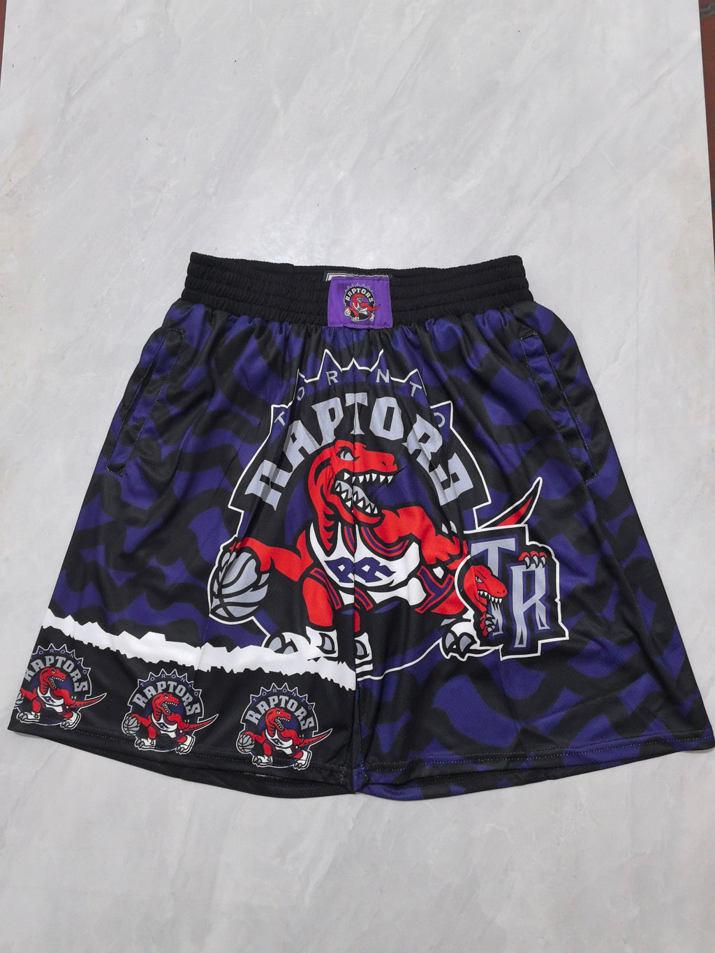 Toronto Raptors purple heat transfer pocket shorts