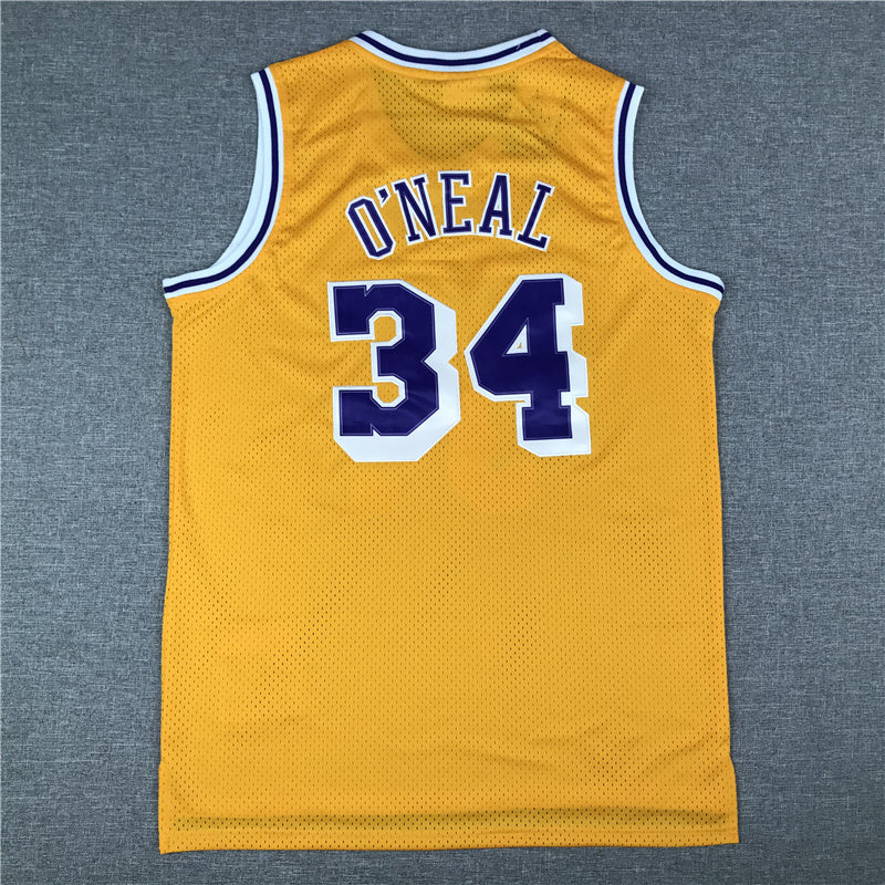 Shaquille O'Neal #34 Los Angeles Lakers 1996-97 Throwback Jersey