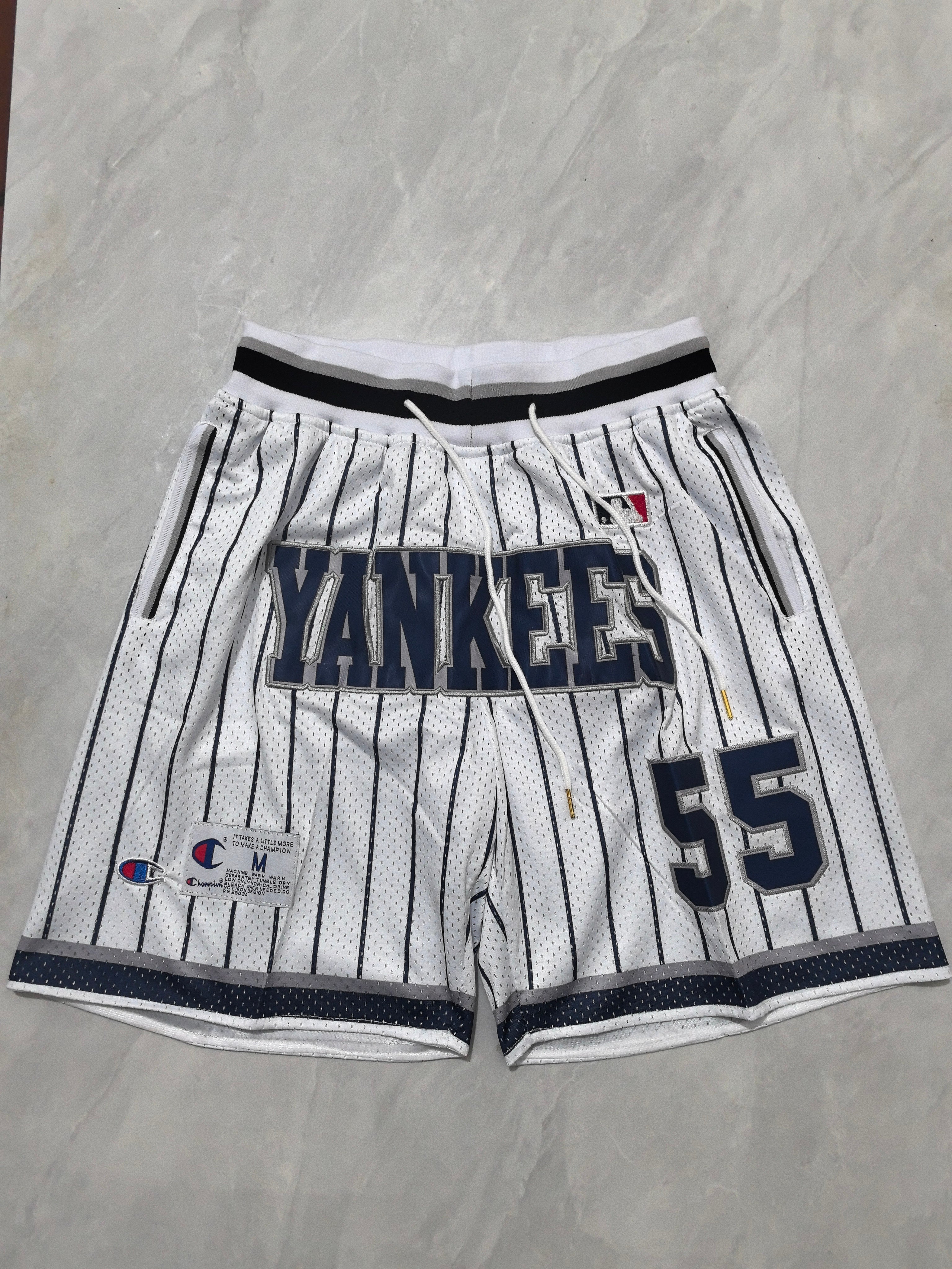 Baseball white striped size 55 pocket shorts