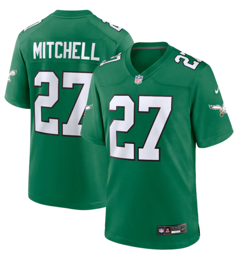 Quinyon Mitchell #27 Philadelphia Eagles Super Bowl Jersey