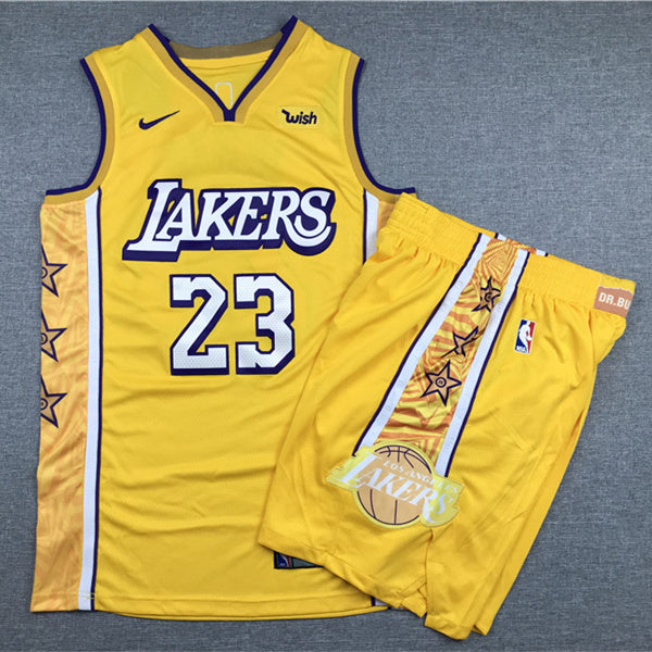 LeBron James Los Angeles Lakers #23 City Edition Swingman Set — Embroidered