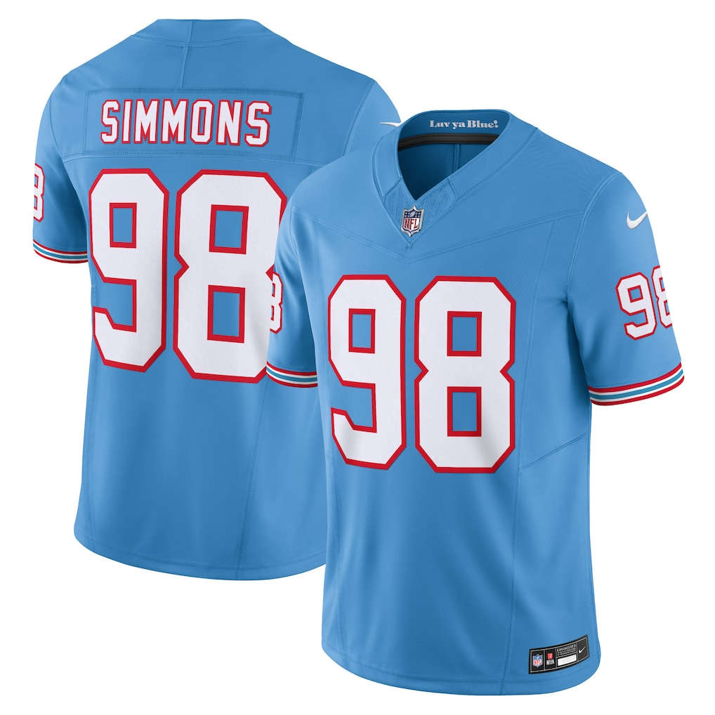 Jeffery Simmons #98 Tennessee Titans Light Blue Vapor F.U.S.E. Limited Jersey