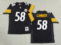 Mens Jack Lambert#58 black Pittsburgh Steelers Vintage Throwback Jersey