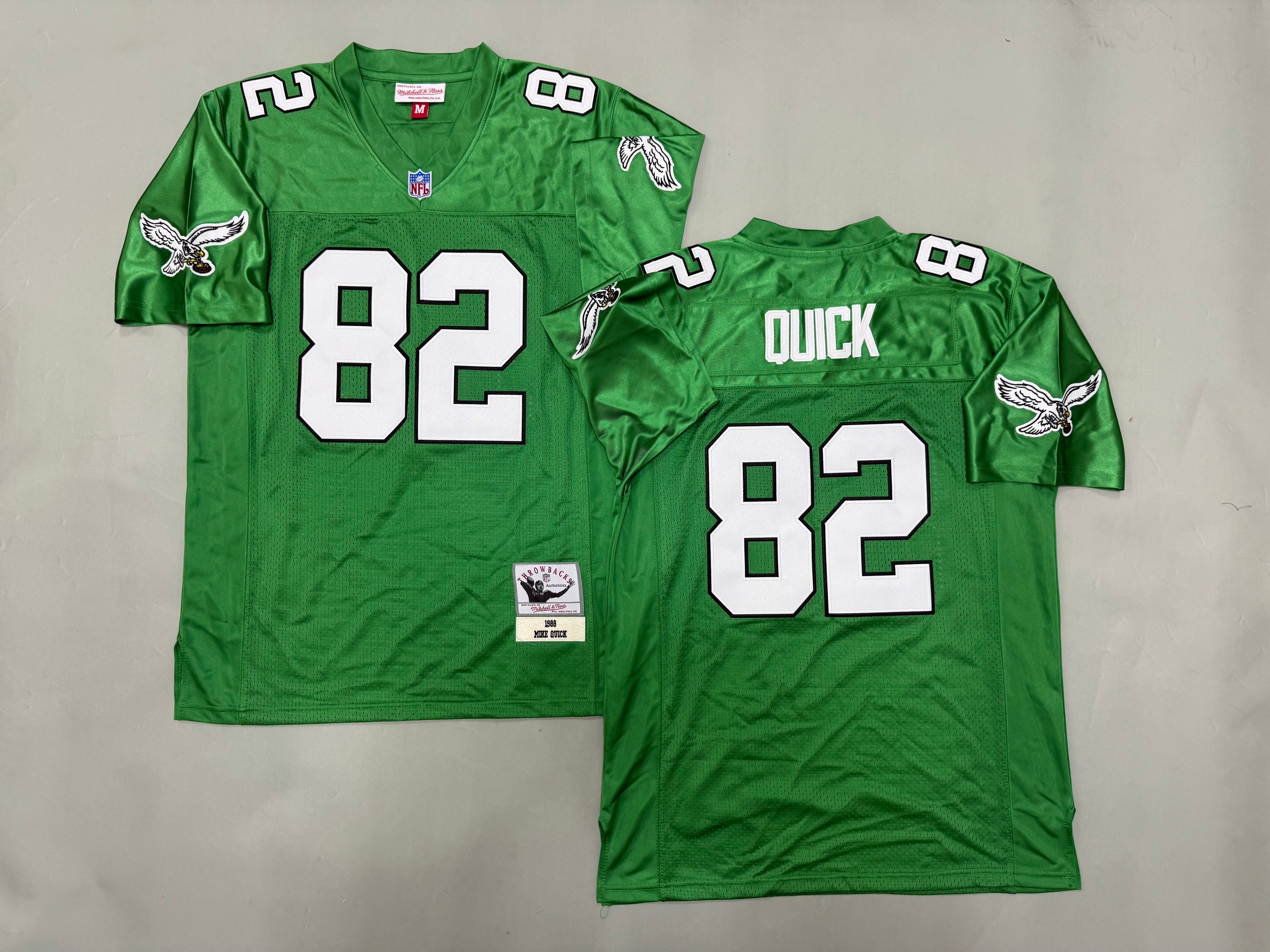 Mens Mike Quick#82 Philadelphia Eagles Vintage Throwback Jersey
