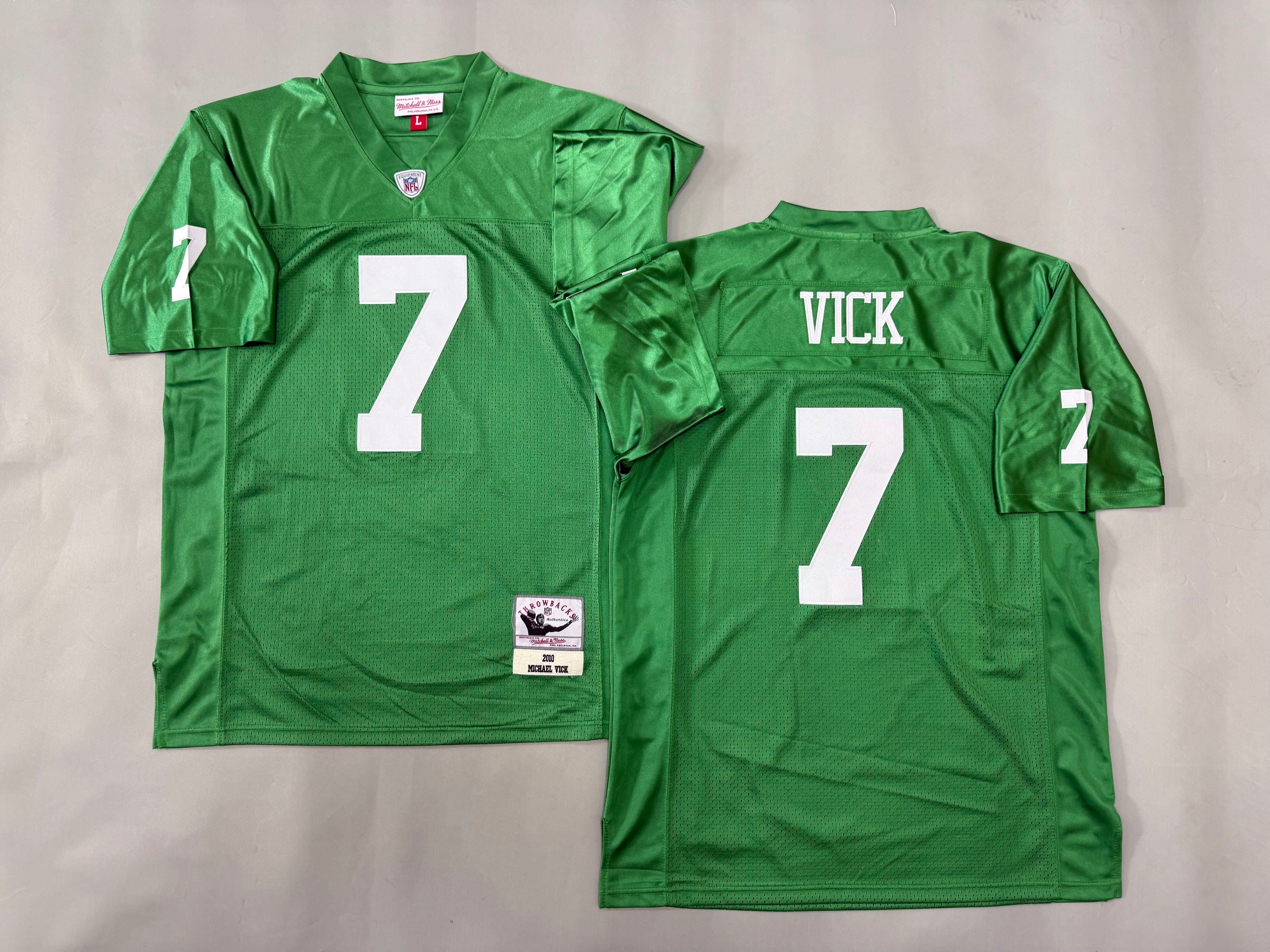 Mens Michael Vick#7 Philadelphia Eagles Vintage Throwback Jersey