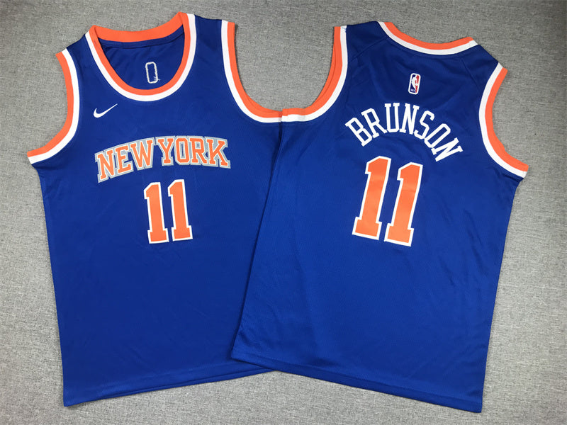 Youth Jalen Brunson New York Knicks #11 Statement Edition Embroidered Jersey