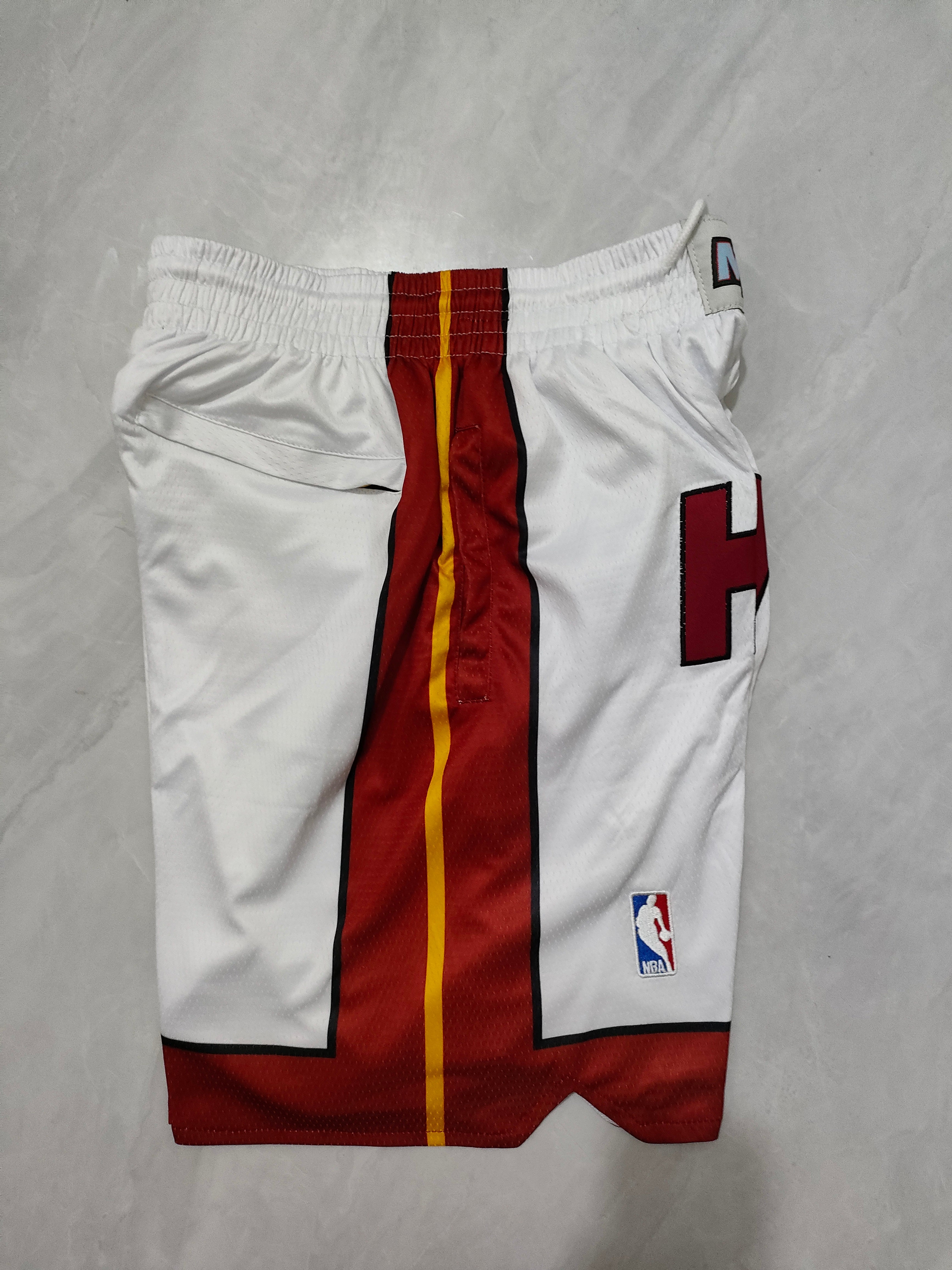 Miami Heat White Regular Pocket Shorts