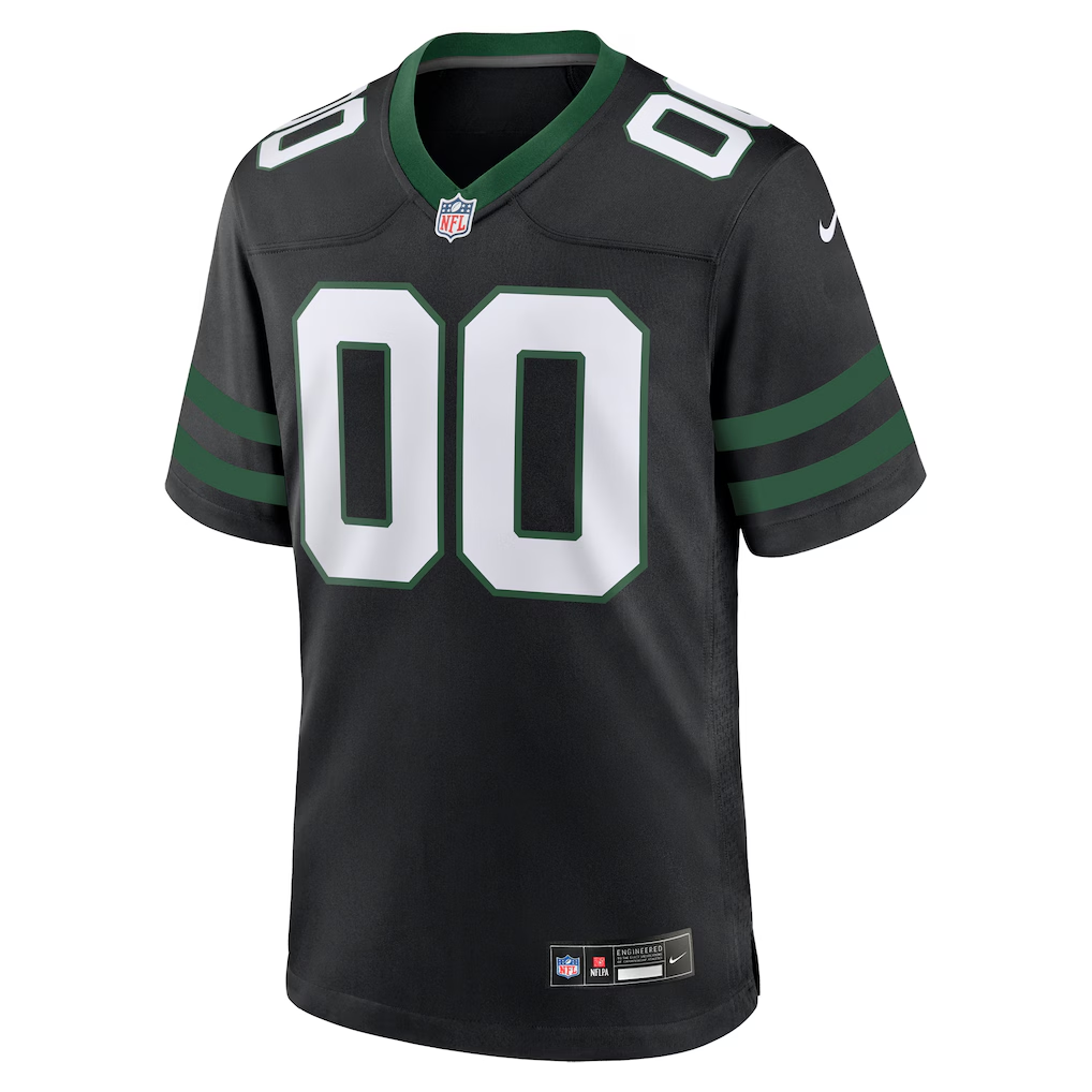 Custom New York Jets Black Game Jersey