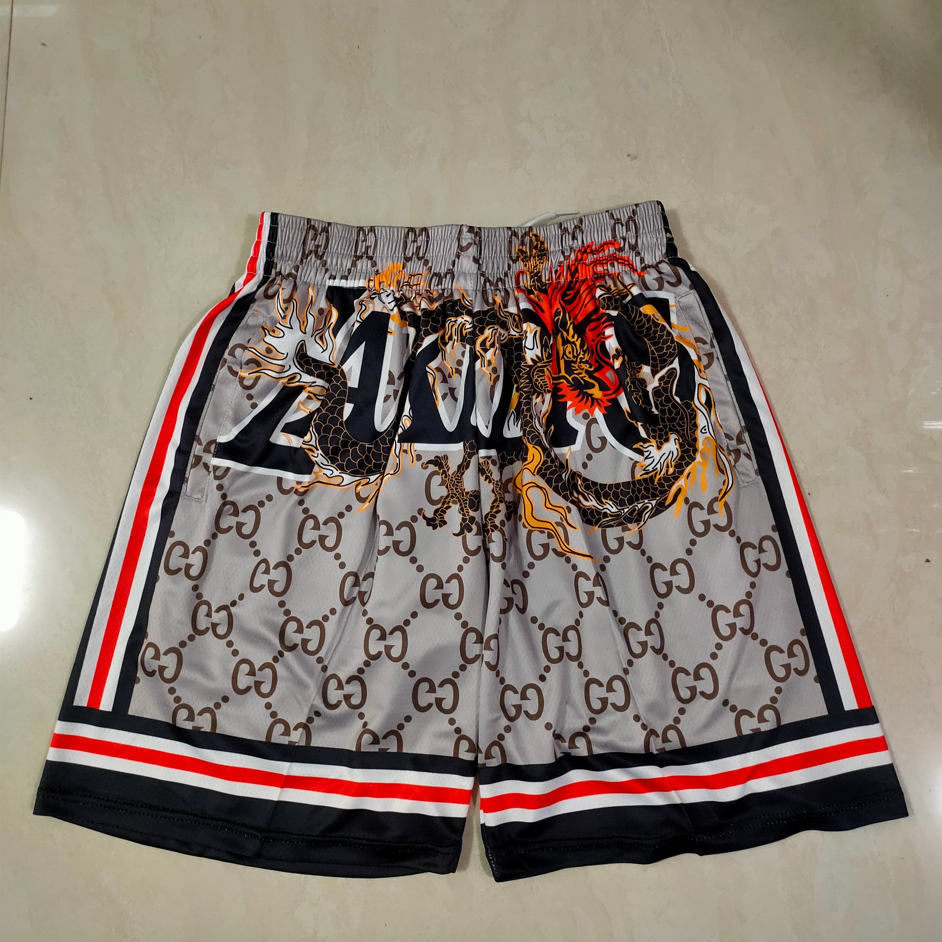 Los Angeles Lakers James mitchell&ness Chinese element Longxingtianxia pocket pants