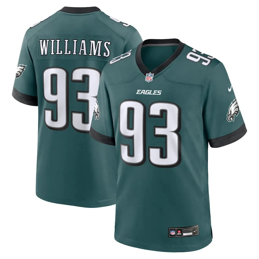 Men's Philadelphia Eagles Milton Williams Midnight Green Team Game Jersey