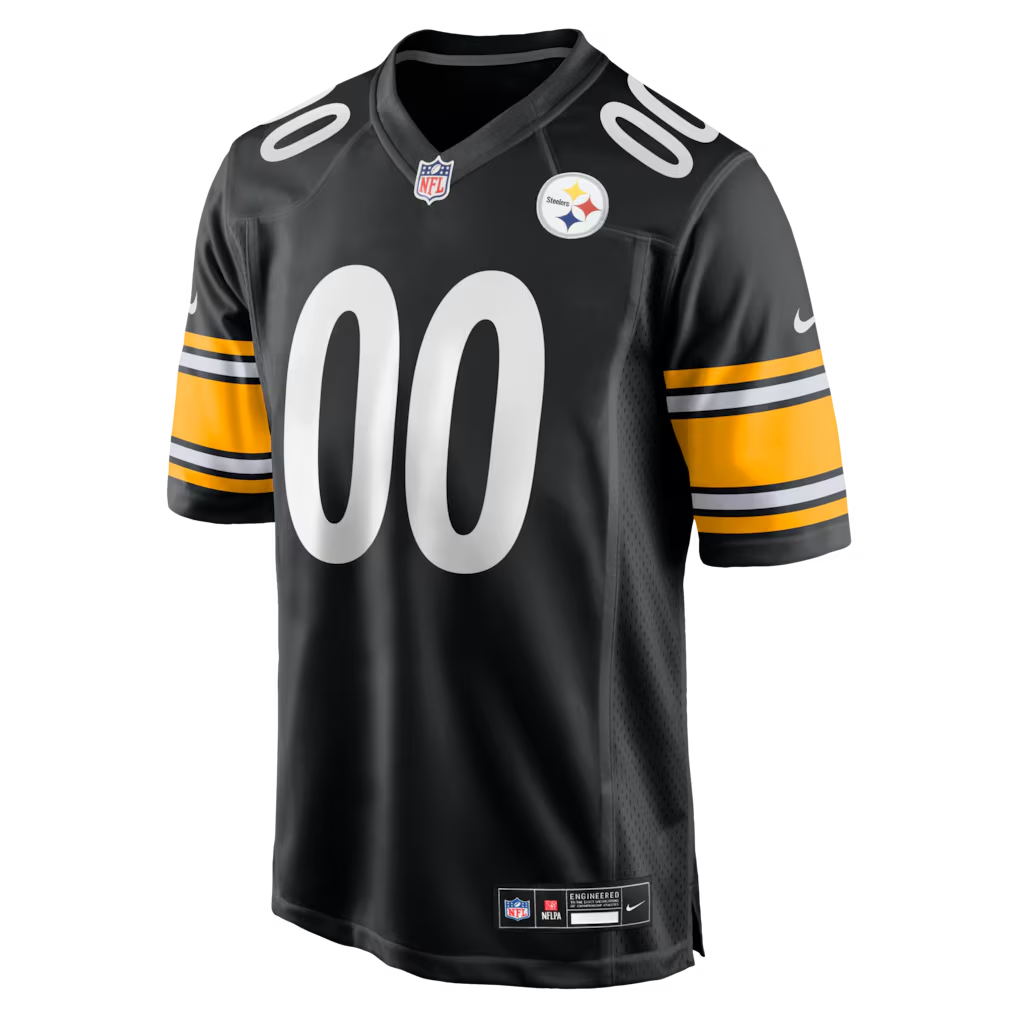 Custom Pittsburgh Steelers Black Game Jersey