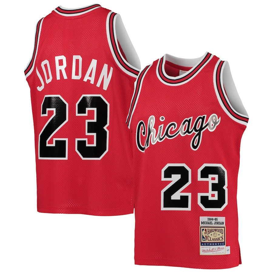 Youth Chicago Bulls Michael Jordan Mitchell & Ness Red 1984/85 Hardwood Classics Authentic Jersey