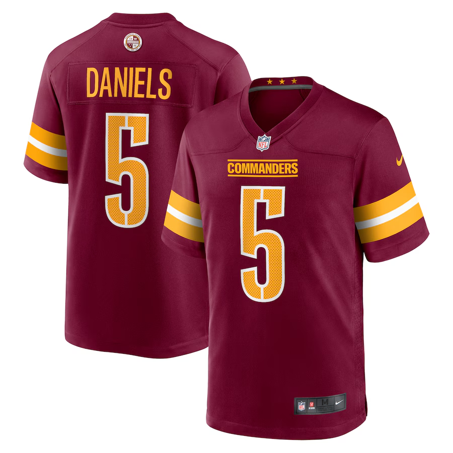 Washington Commanders Jayden Daniels Nike Carbon Black Fashion Jersey
