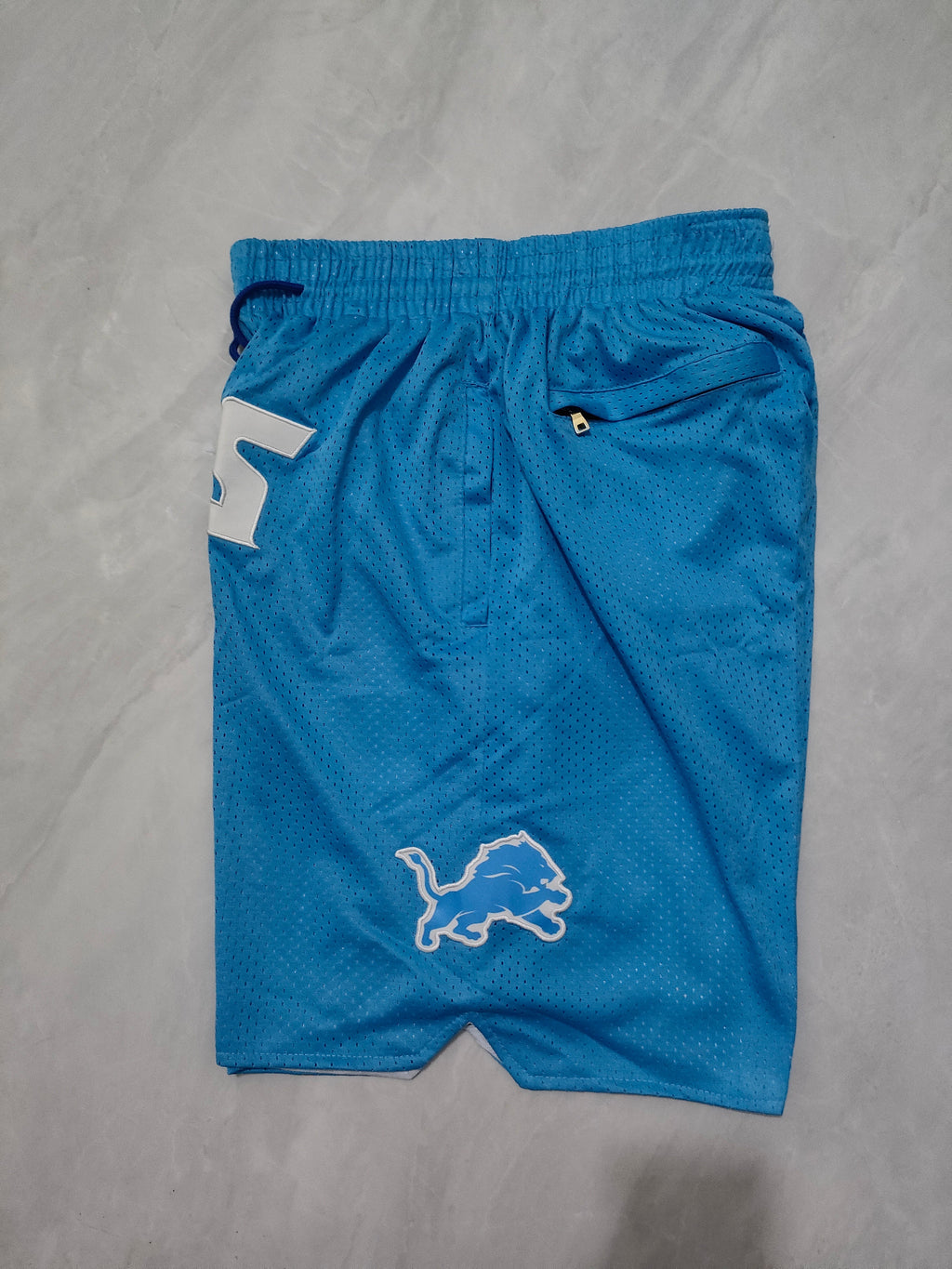 Detroit Lions Blue Pocketed Shorts