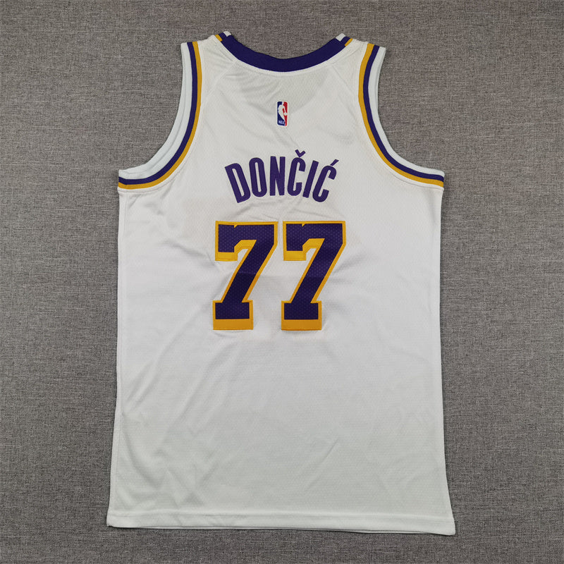 Youth Luka Dončić Los Angeles Lakers #77 Embroidered  Jersey