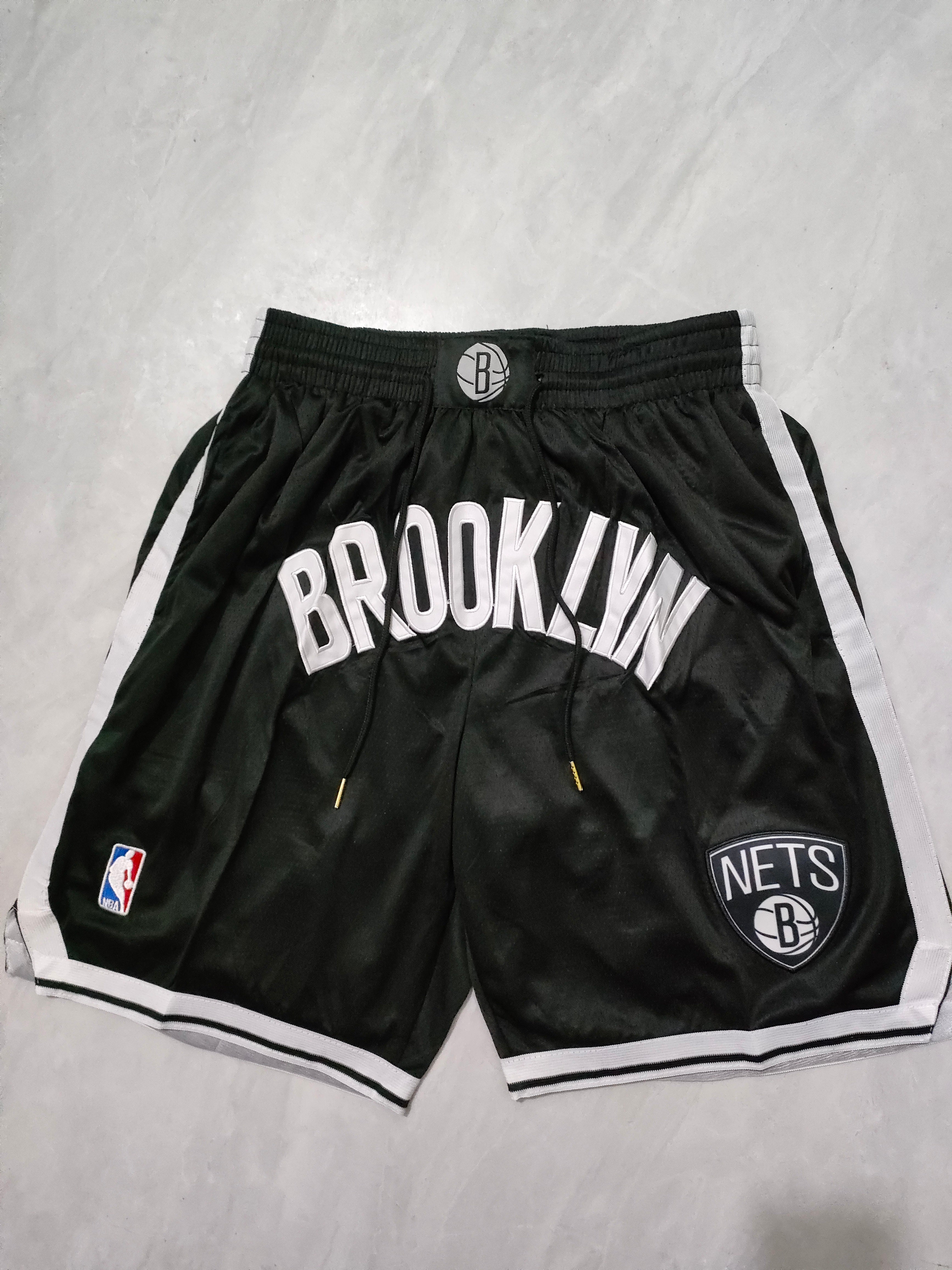 Brooklyn Nets Black Regular Pocket Shorts