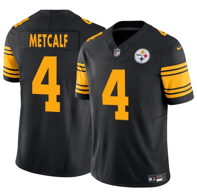 DK Metcalf #4 Pittsburgh Steelers Black Game Jersey