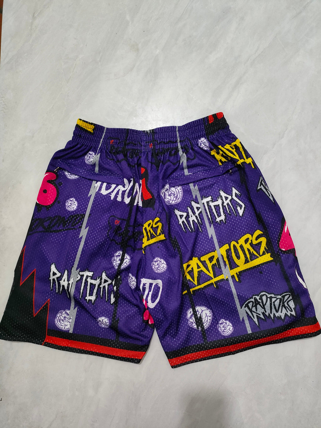 Toronto Raptors Purple Graffiti Pocket Shorts