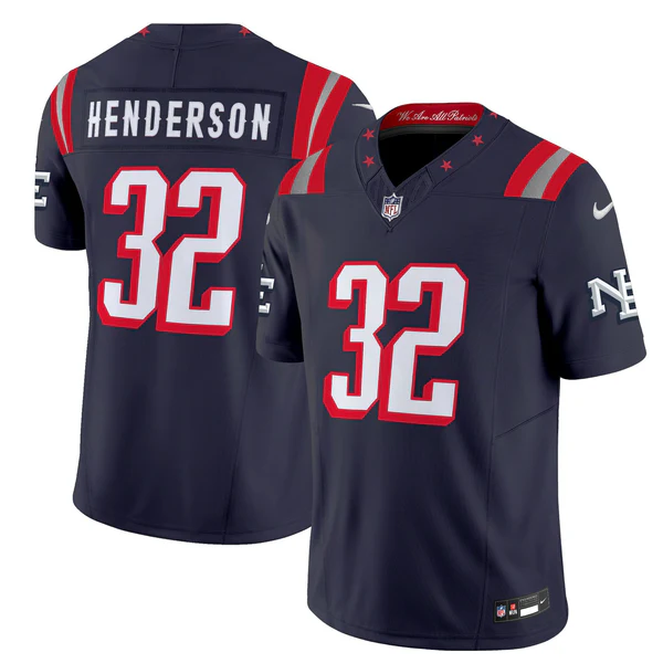 TreVeyon Henderson #32 New England Patriots Vapor F.U.S.E. Limited Jersey