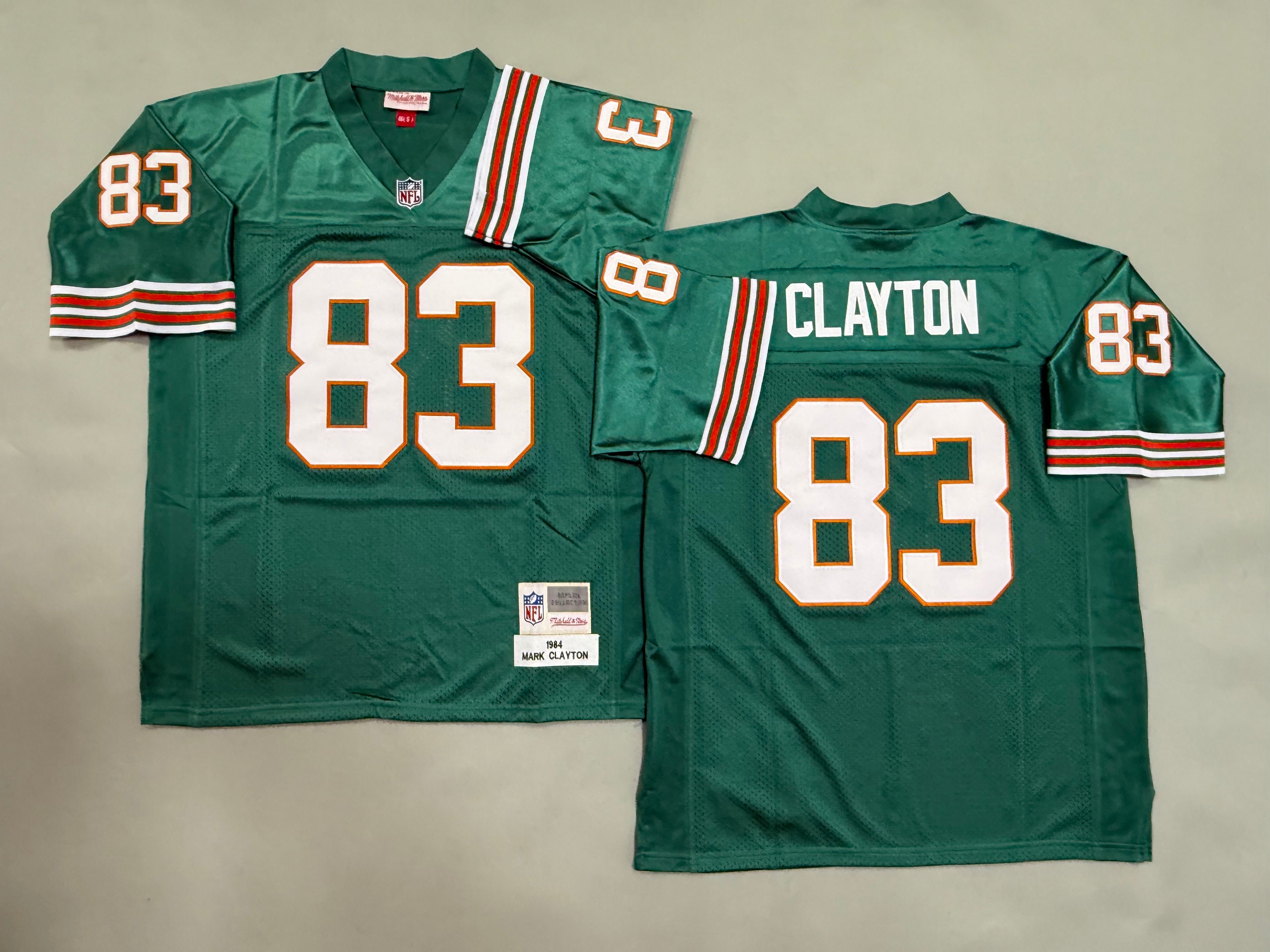 Mens Mark Clayton#83 Miami Dolphins Vintage Throwback Jersey