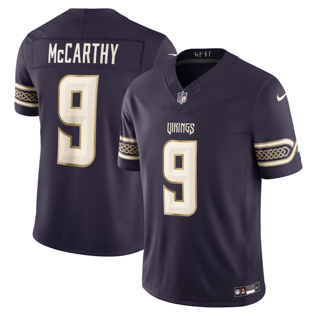 Men's J.J. McCarthy  #9 Minnesota Vikings Rivalries Collection Limited Jersey