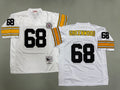 Mens L.C. Greenwood#68 white‌ Pittsburgh Steelers Vintage Throwback Jersey