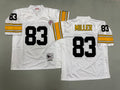 Mens Heath Miller#83 white‌ Pittsburgh Steelers Vintage Throwback Jersey
