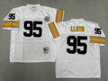 Mens Greg Lloyd#95 white‌ Pittsburgh Steelers Vintage Throwback Jersey