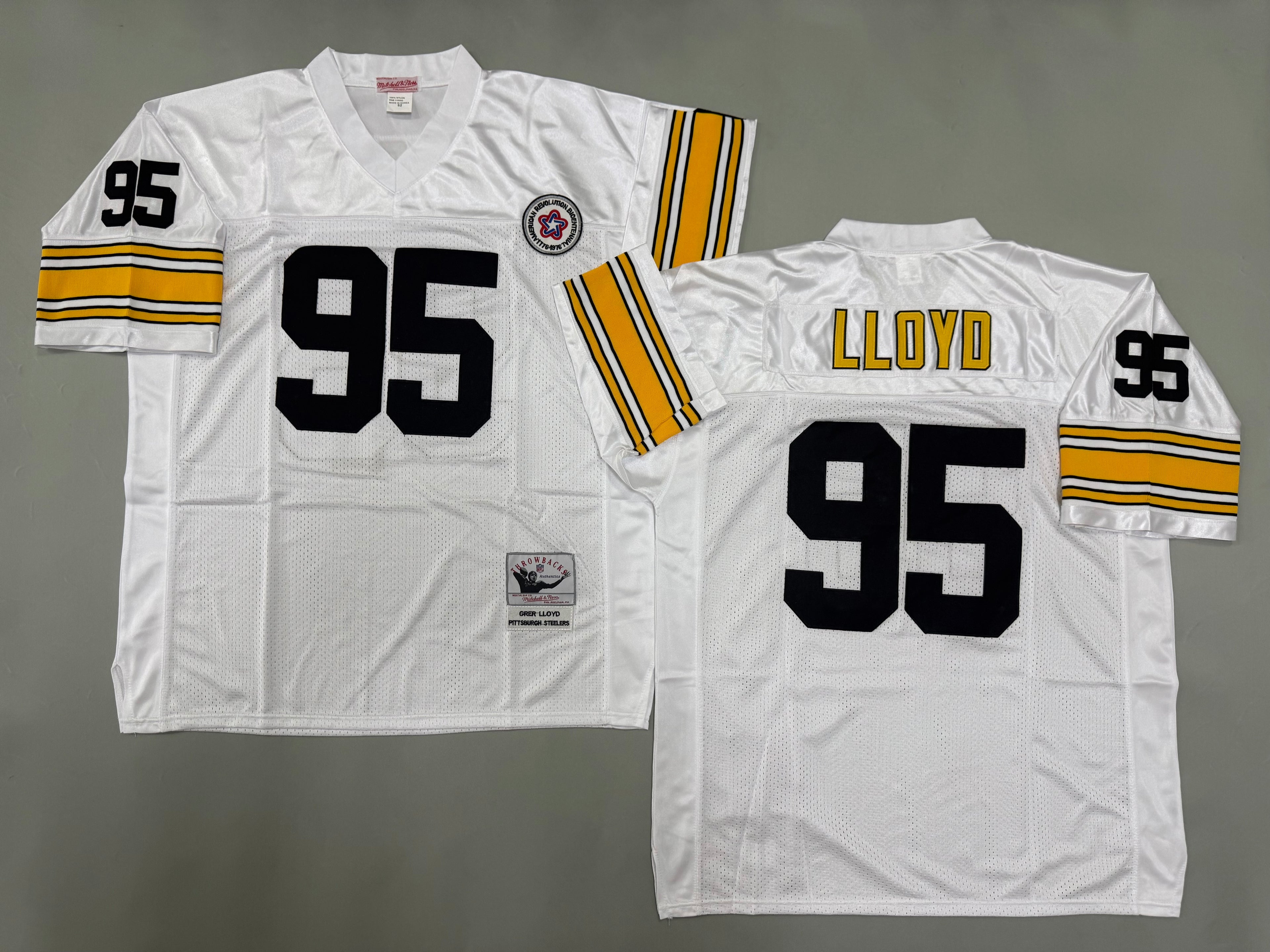 Mens Greg Lloyd#95 white‌ Pittsburgh Steelers Vintage Throwback Jersey