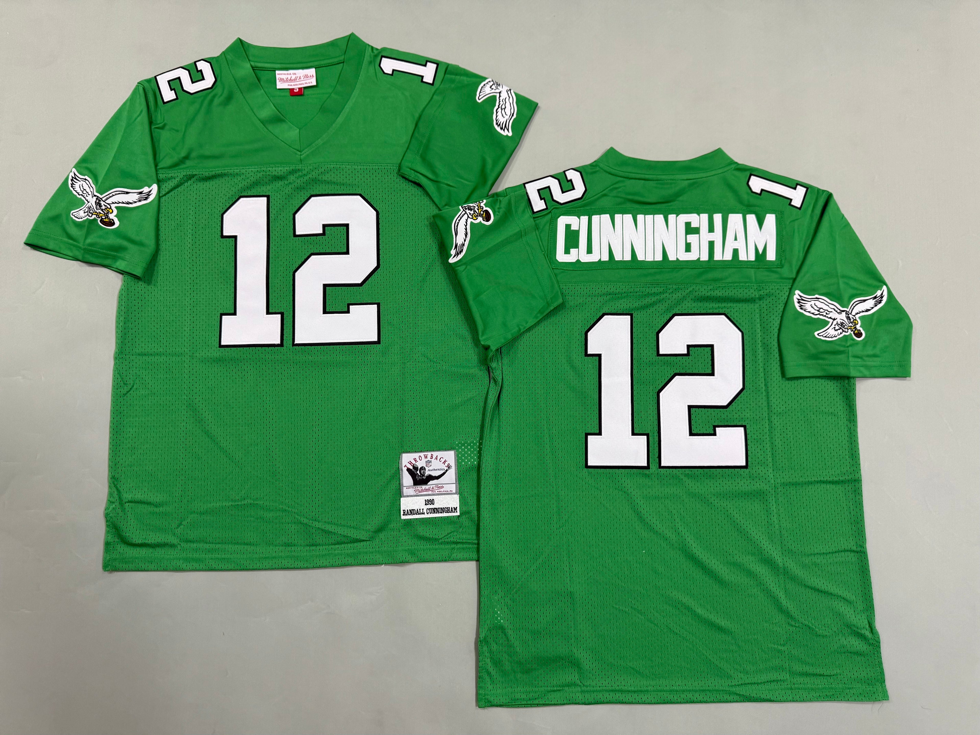 Mens Randall Cunningham#12 Philadelphia Eagles Vintage Throwback Jersey