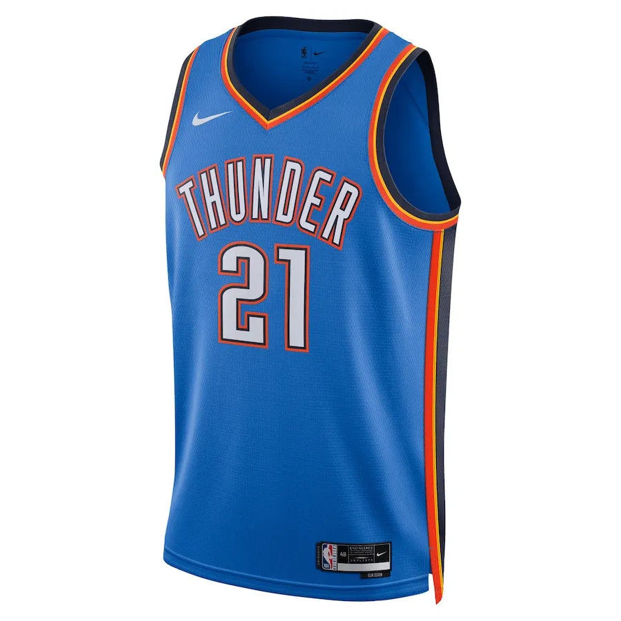 Unisex Oklahoma City Thunder Aaron Wiggins Nike Blue Swingman Player Jersey - Icon Edition