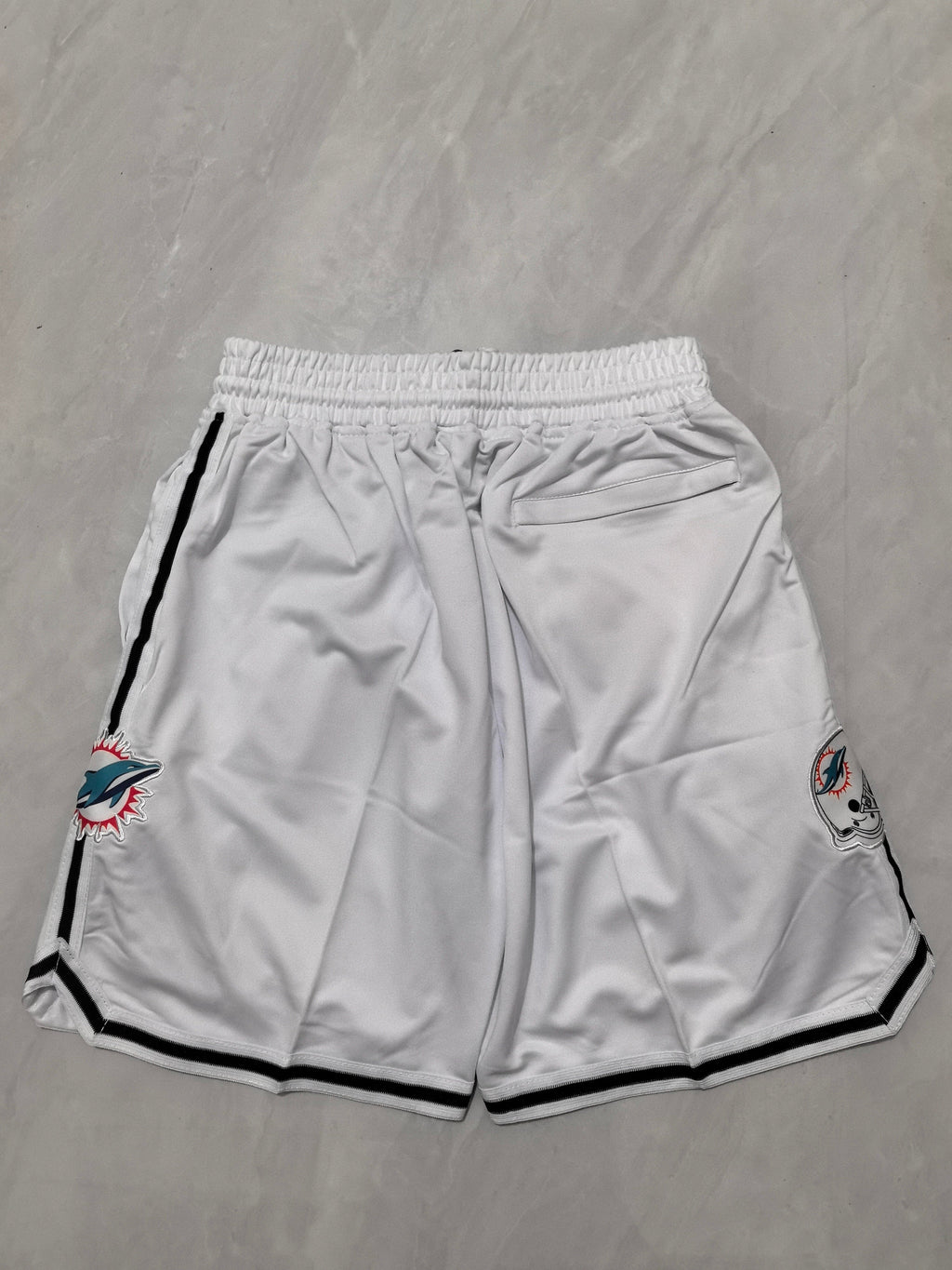 Miami Dolphins White Pocket Shorts